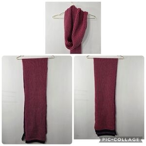 Coach Tricolor Tuckstitch Scarf Wool Blend Rectangular Chunky Knit Wrap F85218